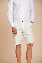 London men's chino bermuda in stretch gabardine regular fit ①