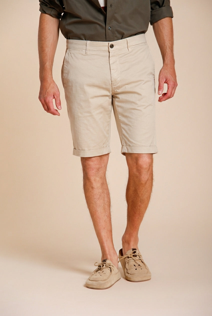 London bermuda chino homme en gabardine stretch regular fit ①