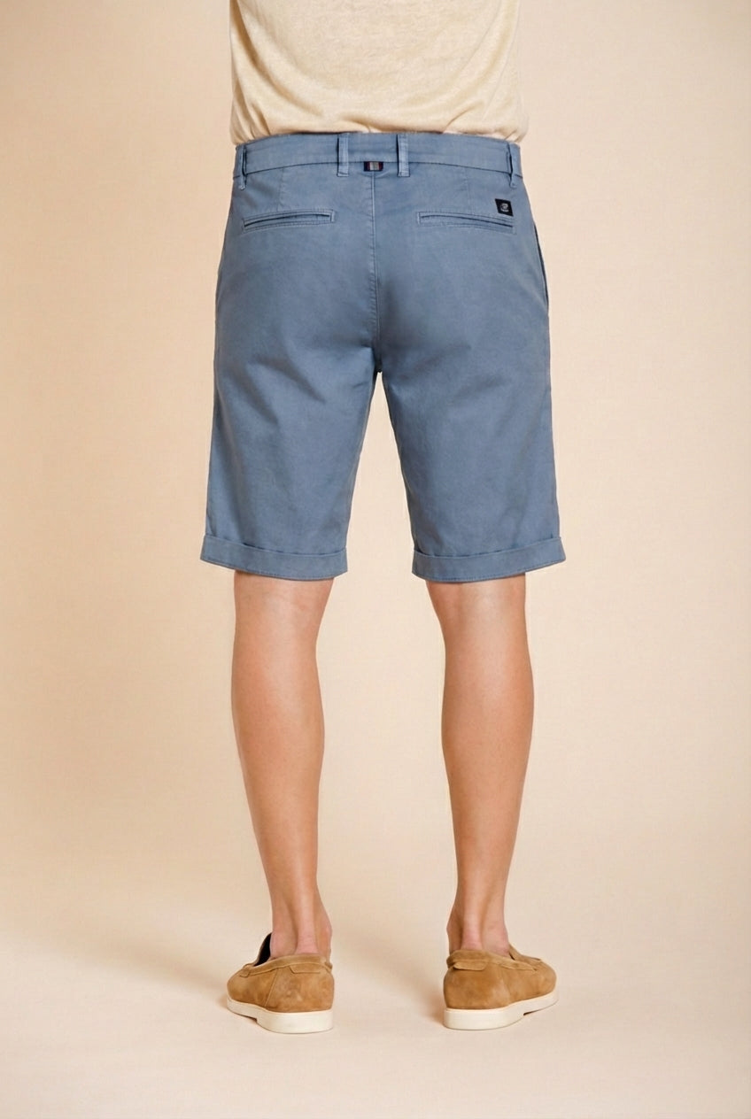 London bermuda chino uomo in gabardina stretch regular fit ①