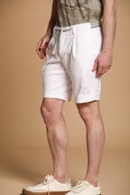 New York Golf 1 Pinces Bermuda Chino Jogger Herren aus Stretch-Jersey Slim Fit