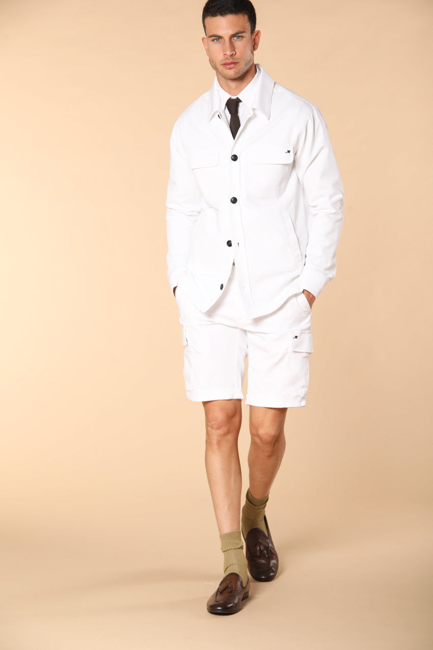 Chile Golf men's cargo jogger bermuda shorts in stretch jersey, Slim Fit