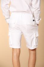 Chile Golf men's cargo jogger bermuda shorts in stretch jersey, Slim Fit