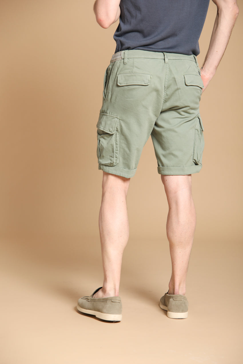 Chile Golf men's cargo jogger bermuda shorts in stretch jersey