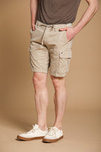 Chile Golf men's cargo jogger bermuda shorts in stretch jersey, Slim Fit