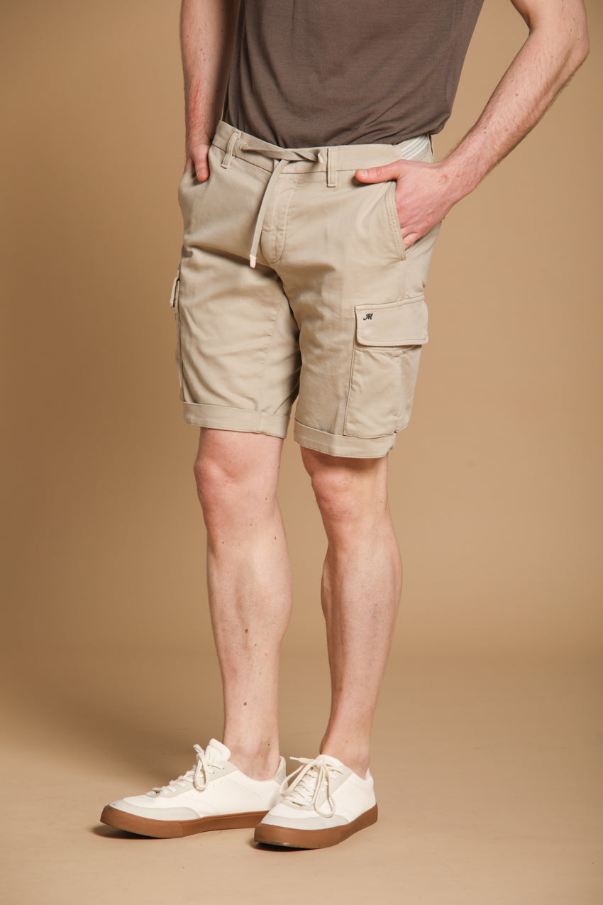 Chile Golf men's cargo jogger bermuda shorts in stretch jersey, Slim Fit