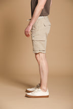 Chile Golf men's cargo jogger bermuda shorts in stretch jersey, Slim Fit