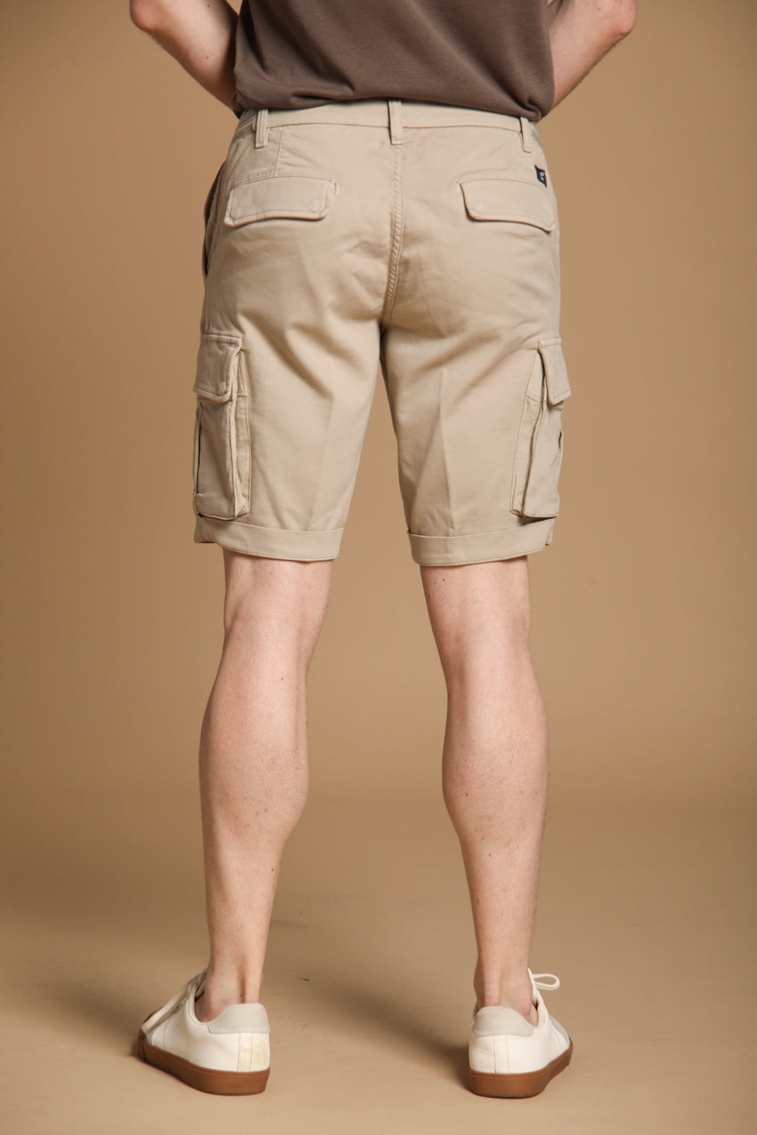 Chile Golf men's cargo jogger bermuda shorts in stretch jersey, Slim Fit