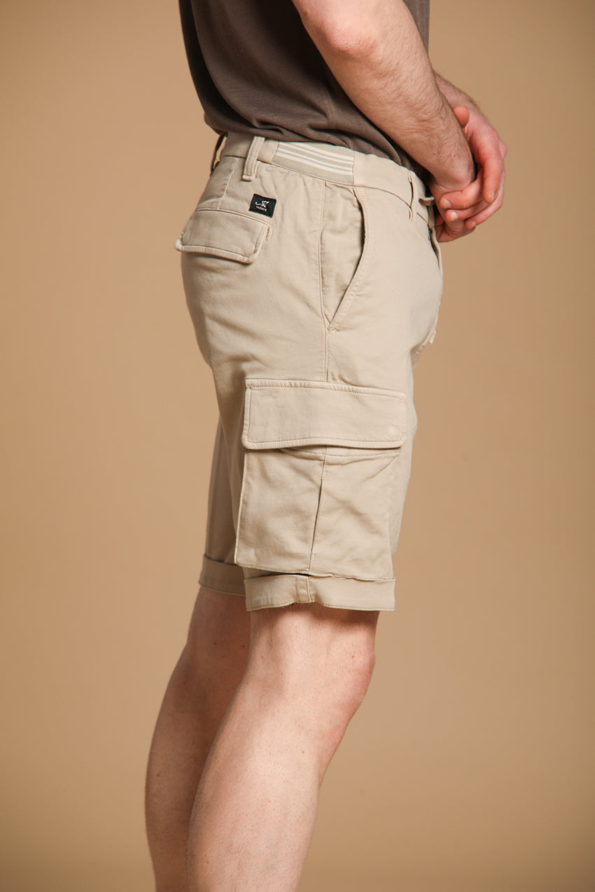 Chile Golf men's cargo jogger bermuda shorts in stretch jersey, Slim Fit