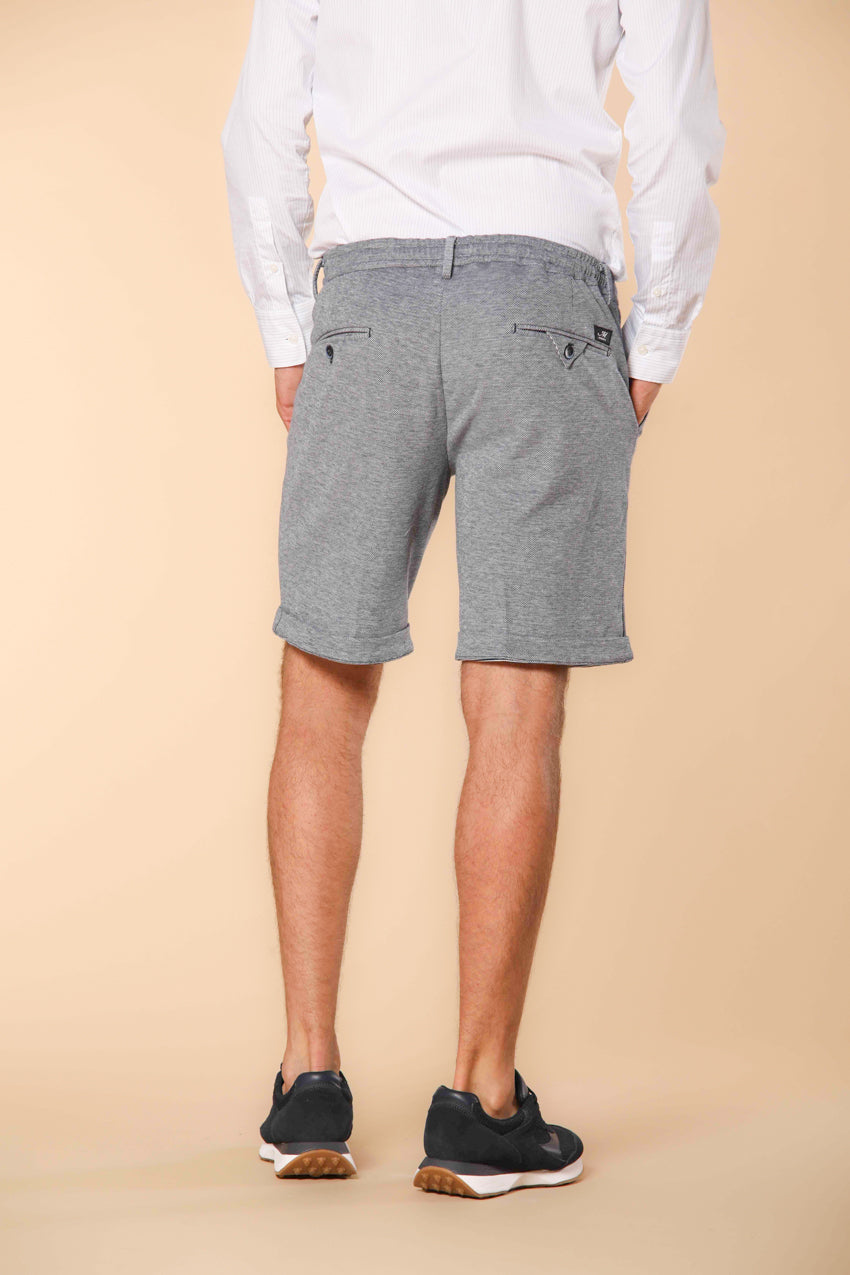 Torino Jog men's chino jogger bermuda shorts in double-faced cotton piqué, slim fit