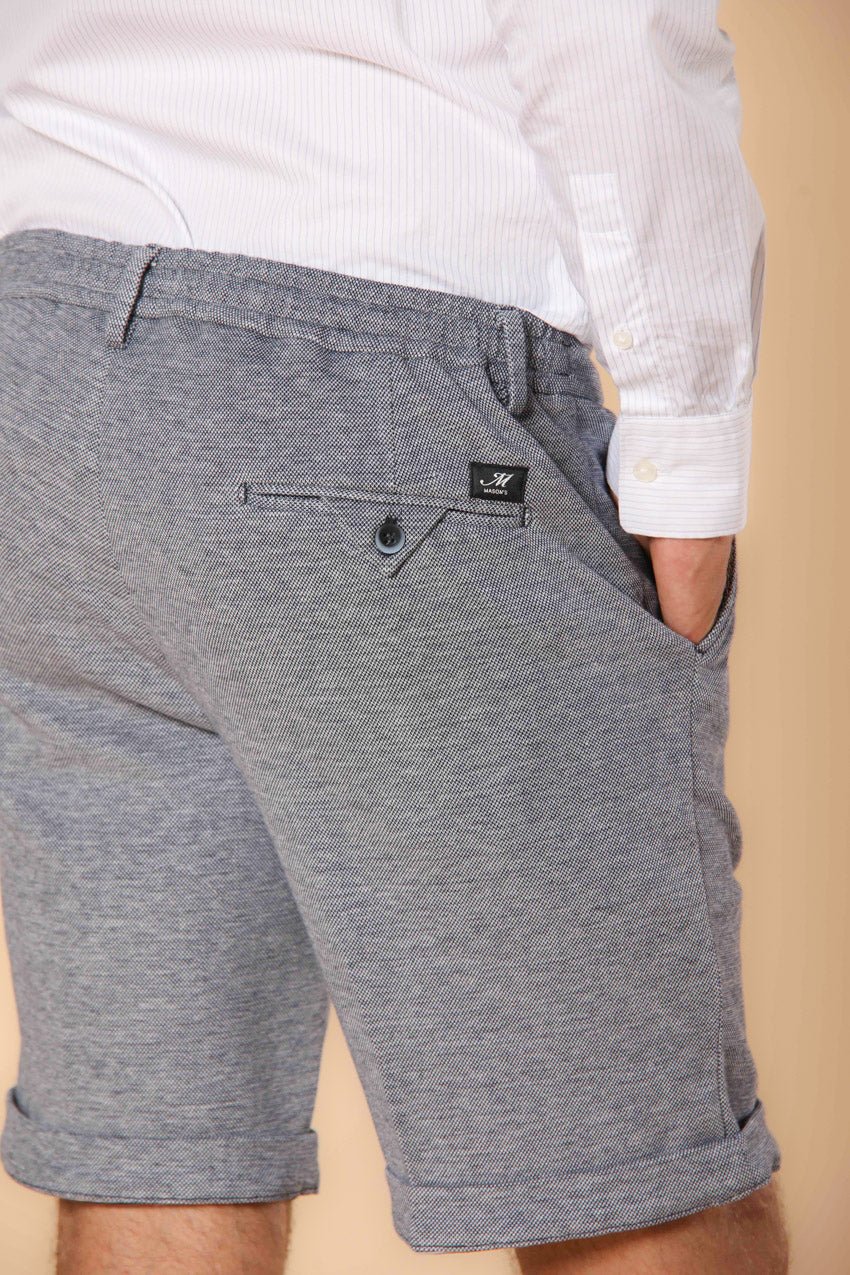 Torino Jog Bermuda Chino Jogger Herren in Double-Face Baumwoll-Piqué Slim Fit