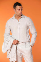 Torino long-sleeved men's shirt in linen