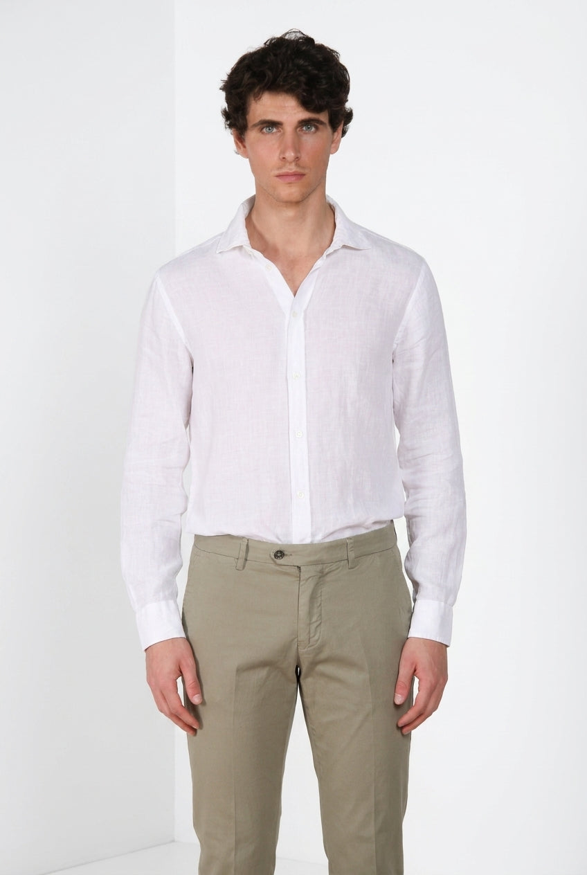 Torino chemise homme en toile de lin ①