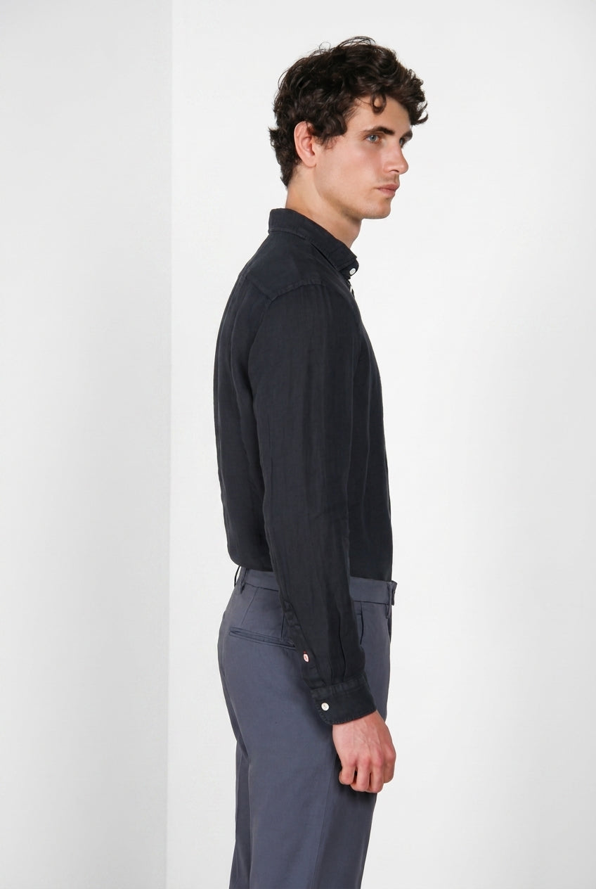 Torino chemise homme en toile de lin ①