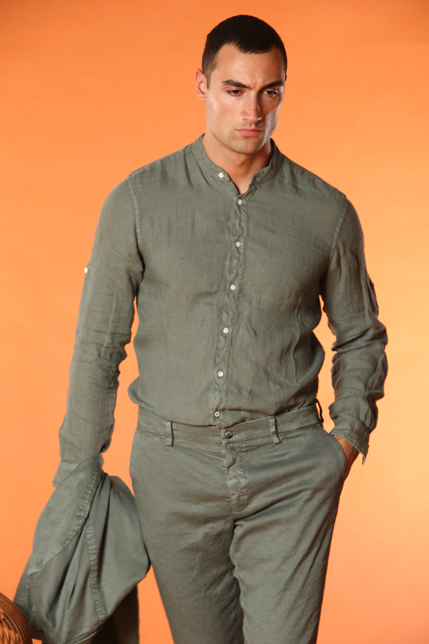 Porto men's long-sleeve linen shirt