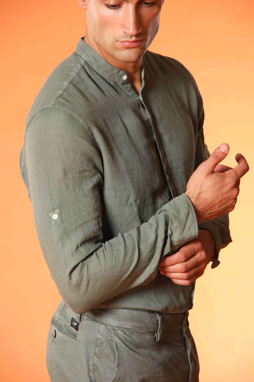 Porto men's long-sleeve linen shirt