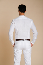 Porto chemise homme en toile de lin ①