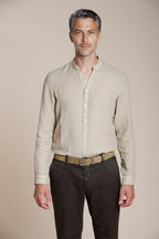 Porto chemise homme en toile de lin ①