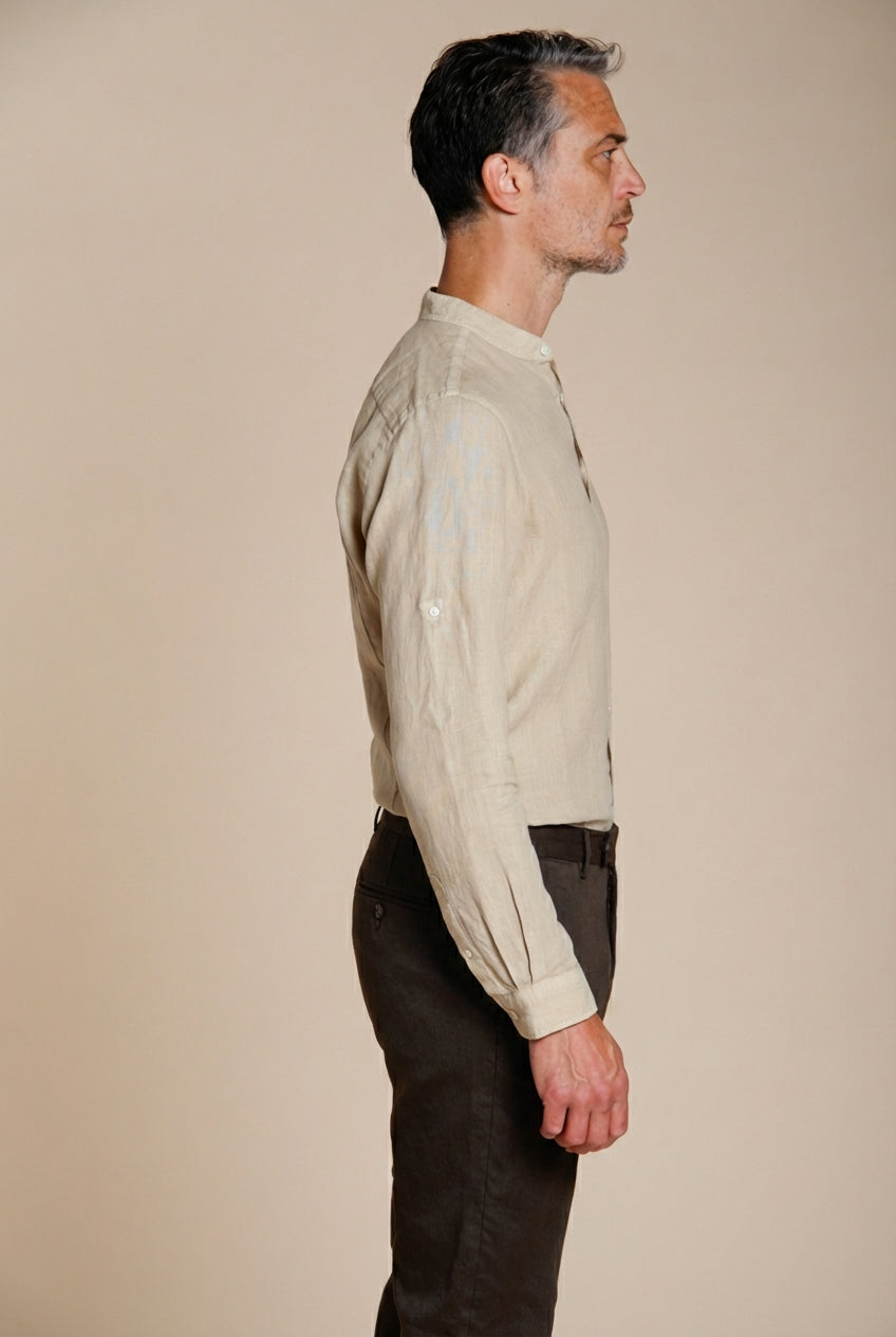 Porto chemise homme en toile de lin ①