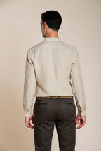 Porto chemise homme en toile de lin ①