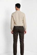 Porto camicia uomo in tela lino ①