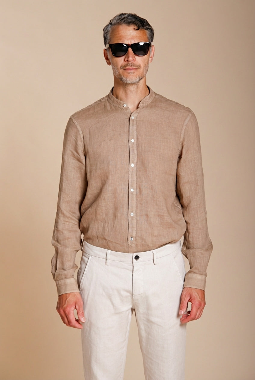 Porto chemise homme en toile de lin ①