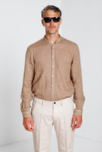 Porto men's shirt in linen canvas ①