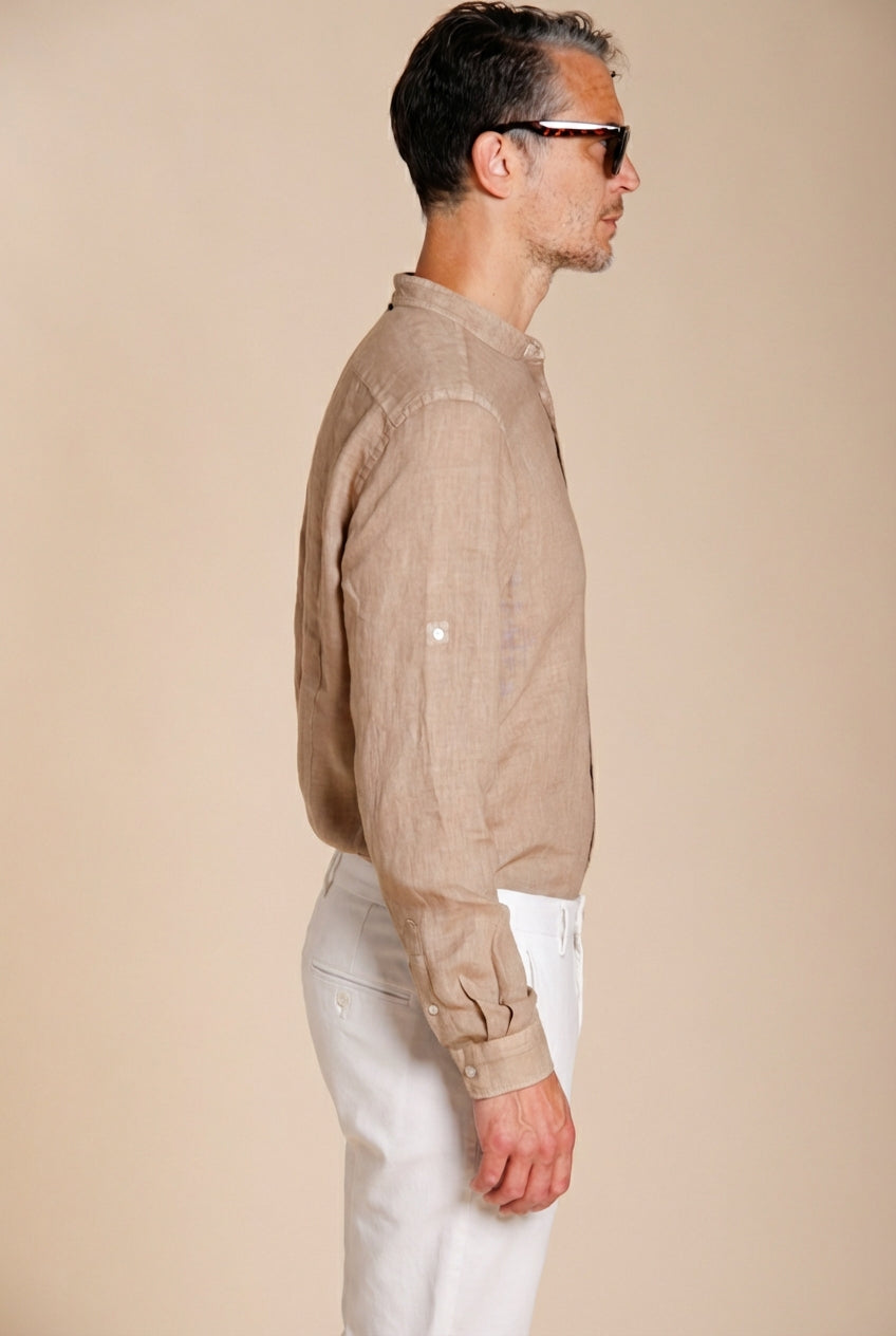 Porto chemise homme en toile de lin ①