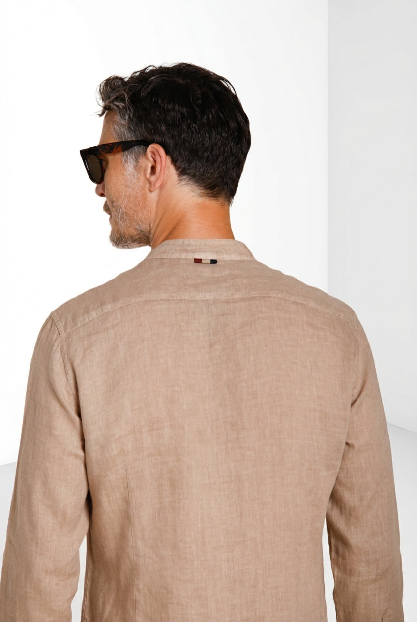 Porto men's shirt in linen canvas ①