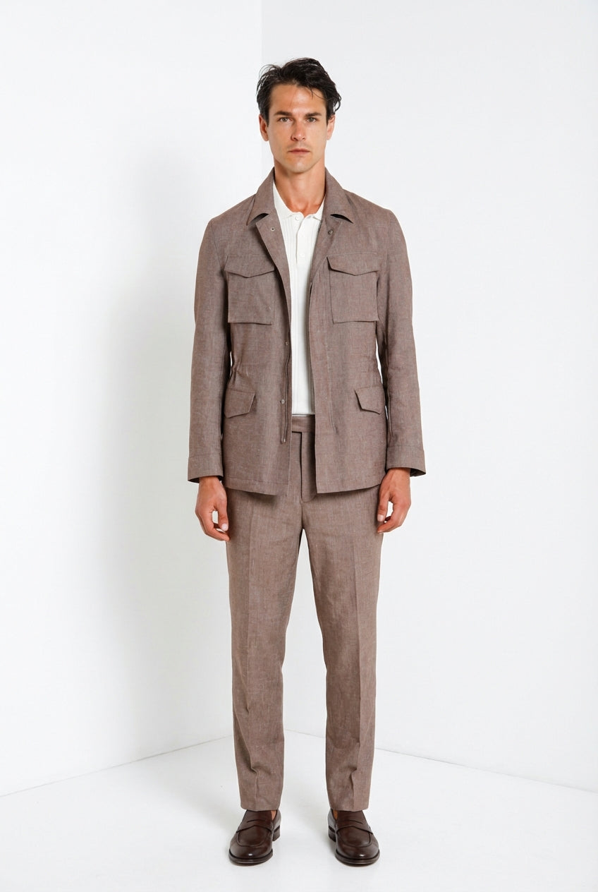 Field Jacket blouson homme en denim armure diagonale