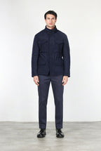 Men's M74 Field Jacket in knit-effect fabric with Prince of Wales check
