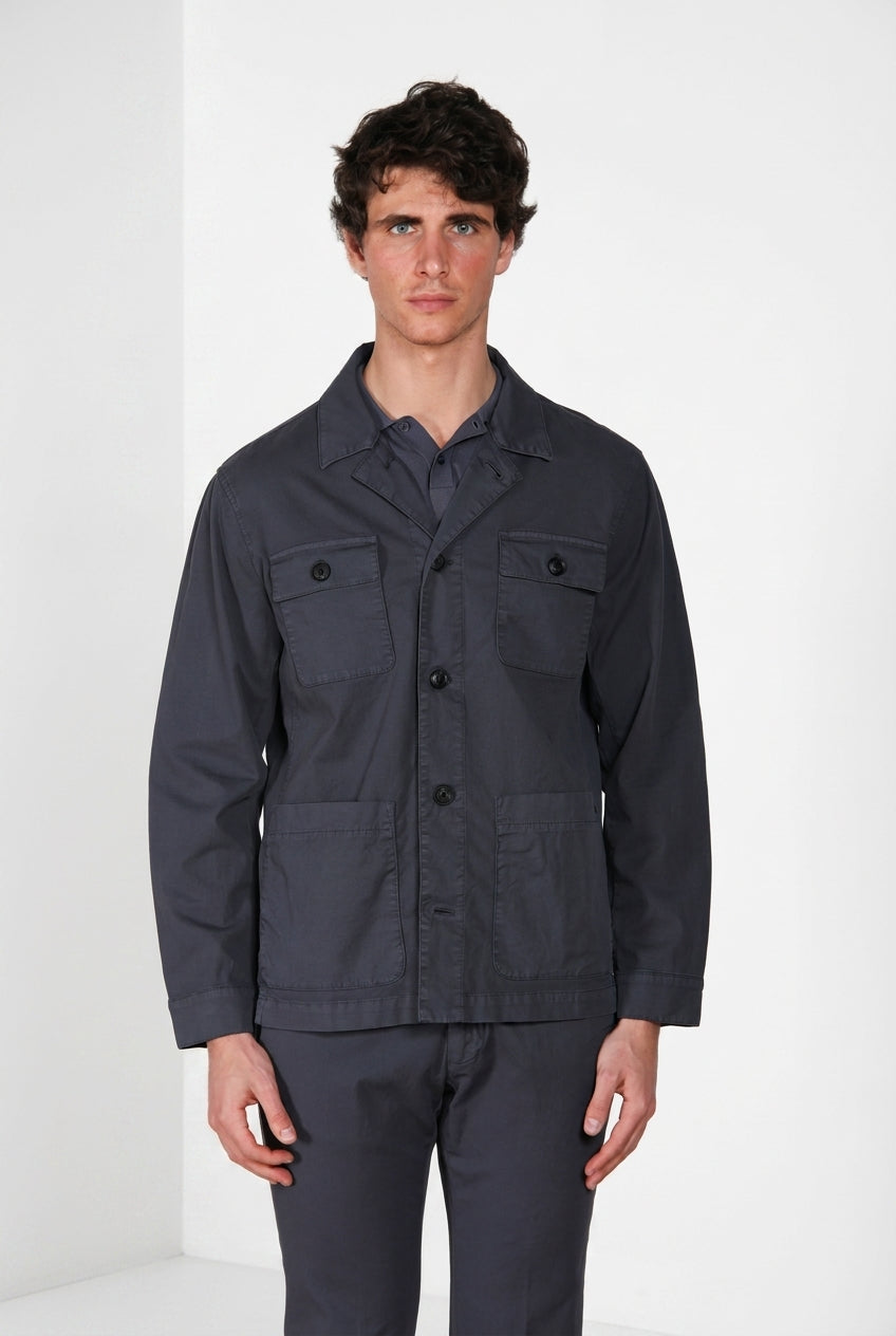 City Jacket Summer giubbotto uomo in cavallery di cotone e lino stretch