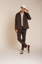 City Jacket Summer blouson homme en cavallery de coton et lin stretch