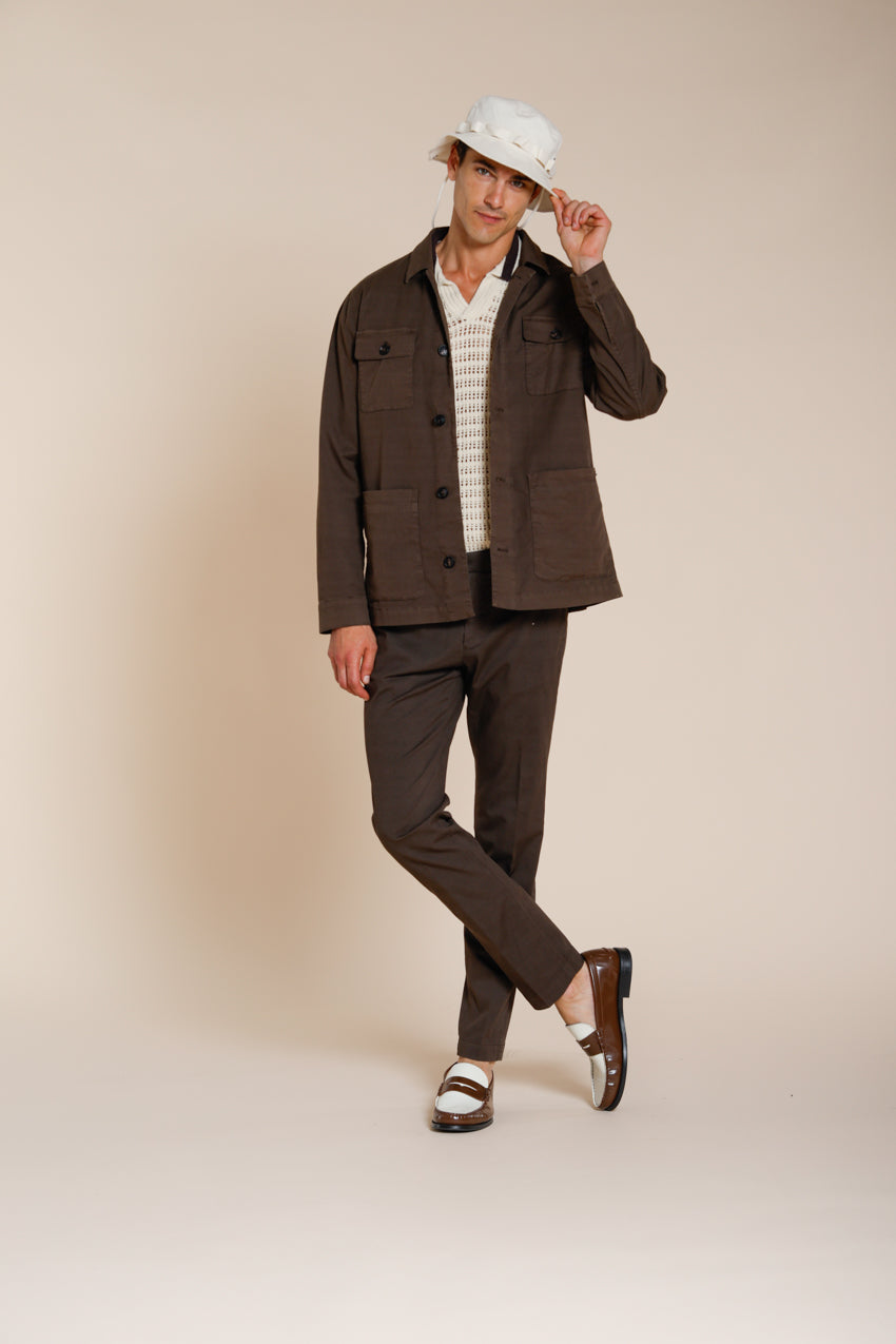 City Jacket Summer blouson homme en cavallery de coton et lin stretch