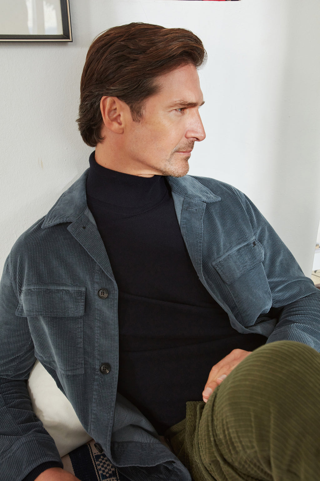 Steve overshirt homme en velours 500 raies