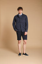 Williams overshirt uomo in raso tecno travel stretch