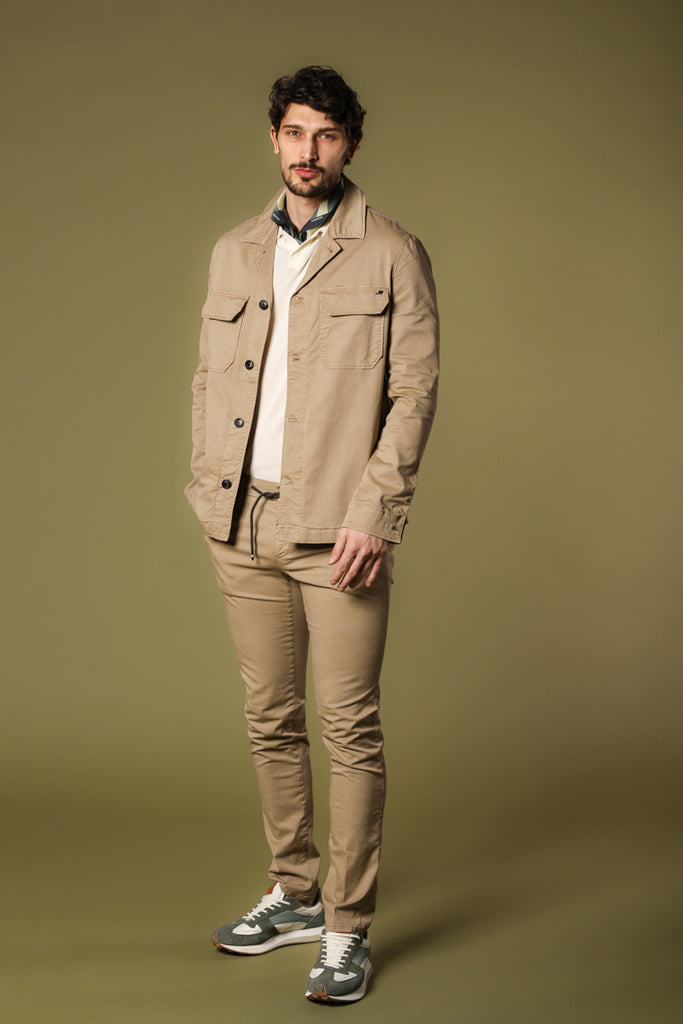Image 2 de la veste overshirt pour homme modèle Summer de couleur kaki, coupe régulière de Mason's