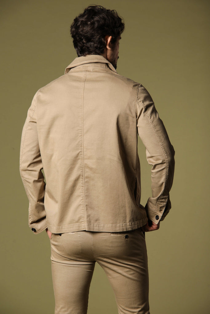 Image 3 de la veste overshirt pour homme modèle Summer de couleur kaki, coupe régulière de Mason's