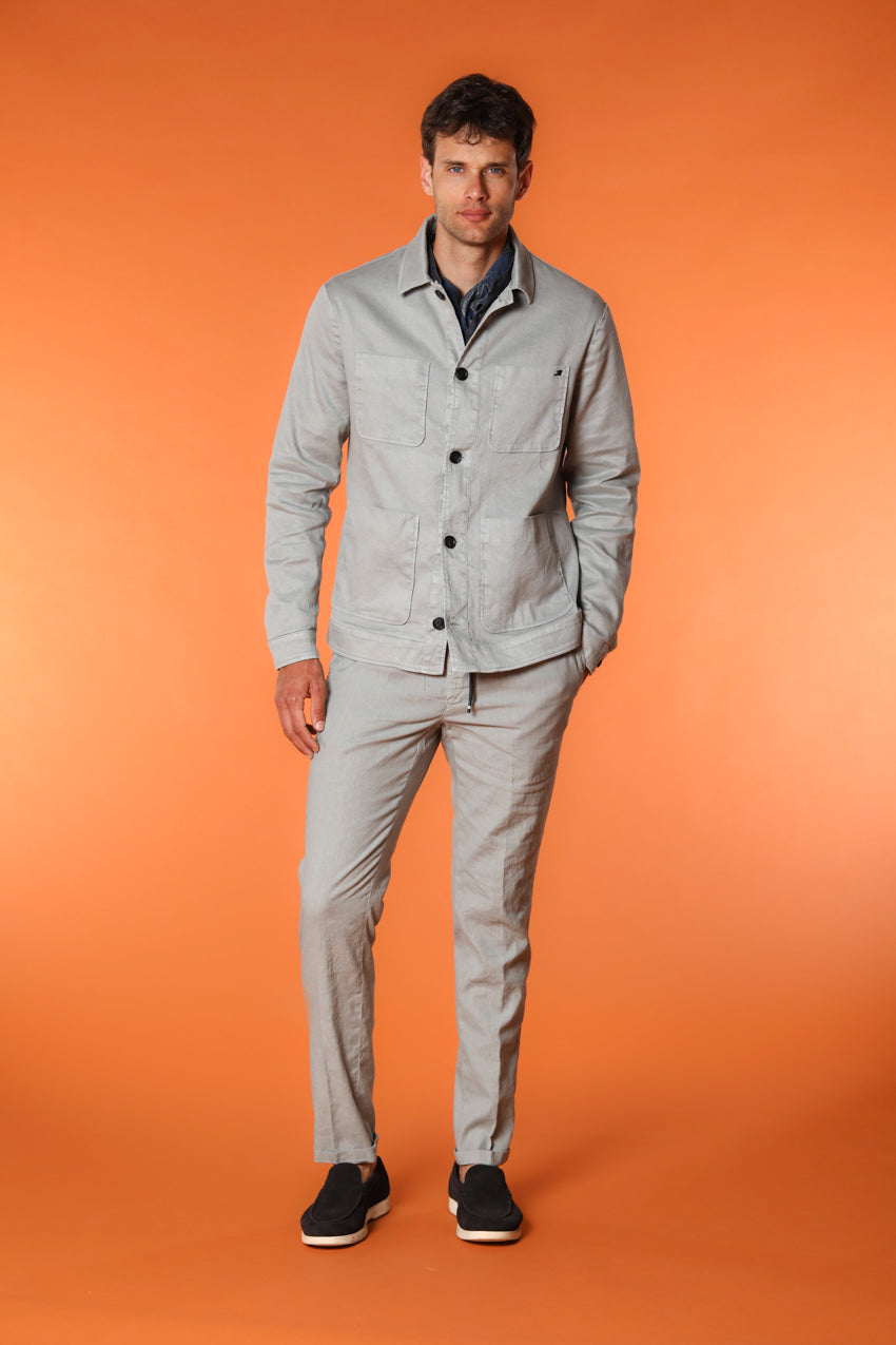 James overshirt homme en twill de lin mélangé coton