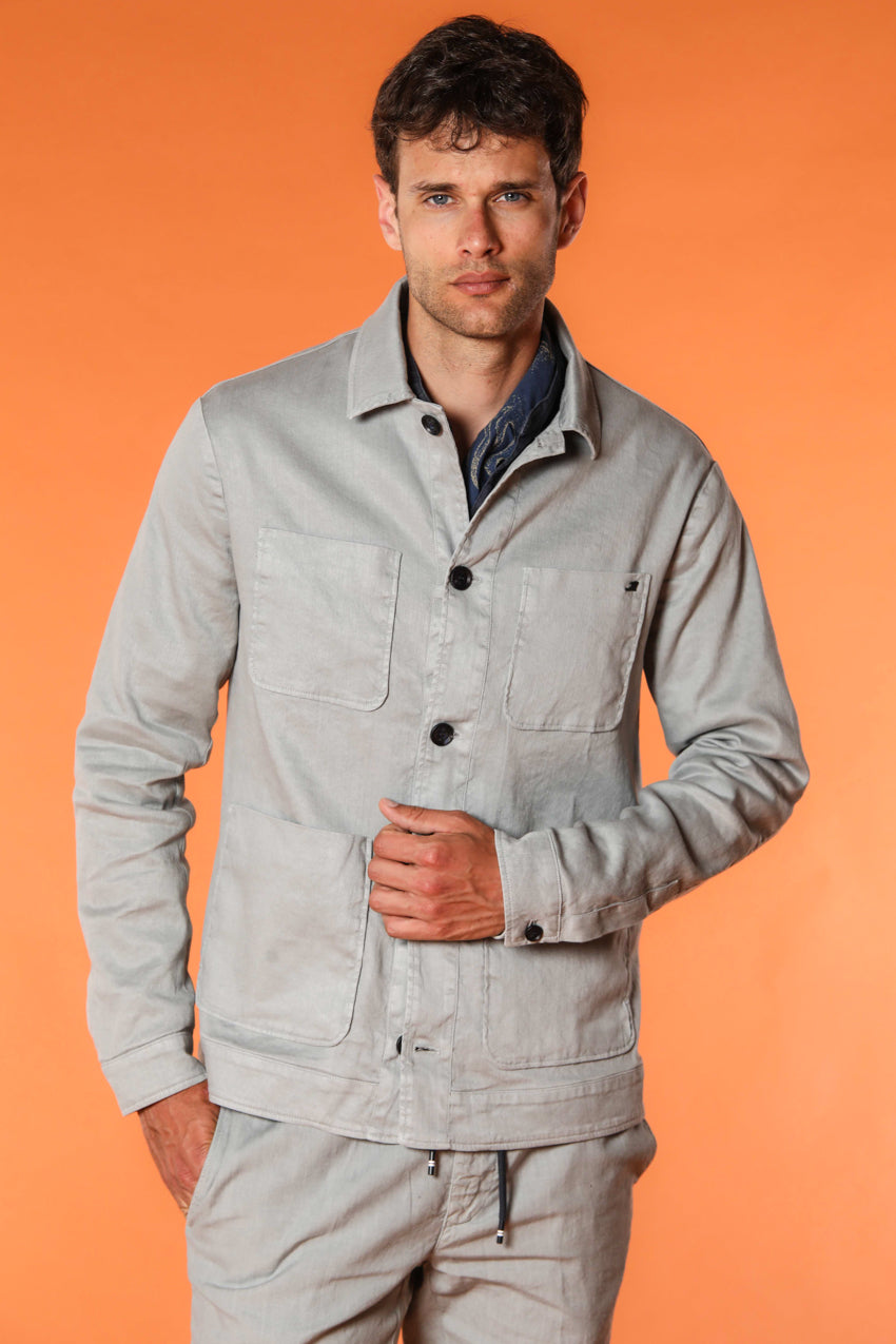 James overshirt homme en twill de lin mélangé coton