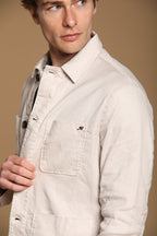James Men's Overshirt in cotton linen blend twill
