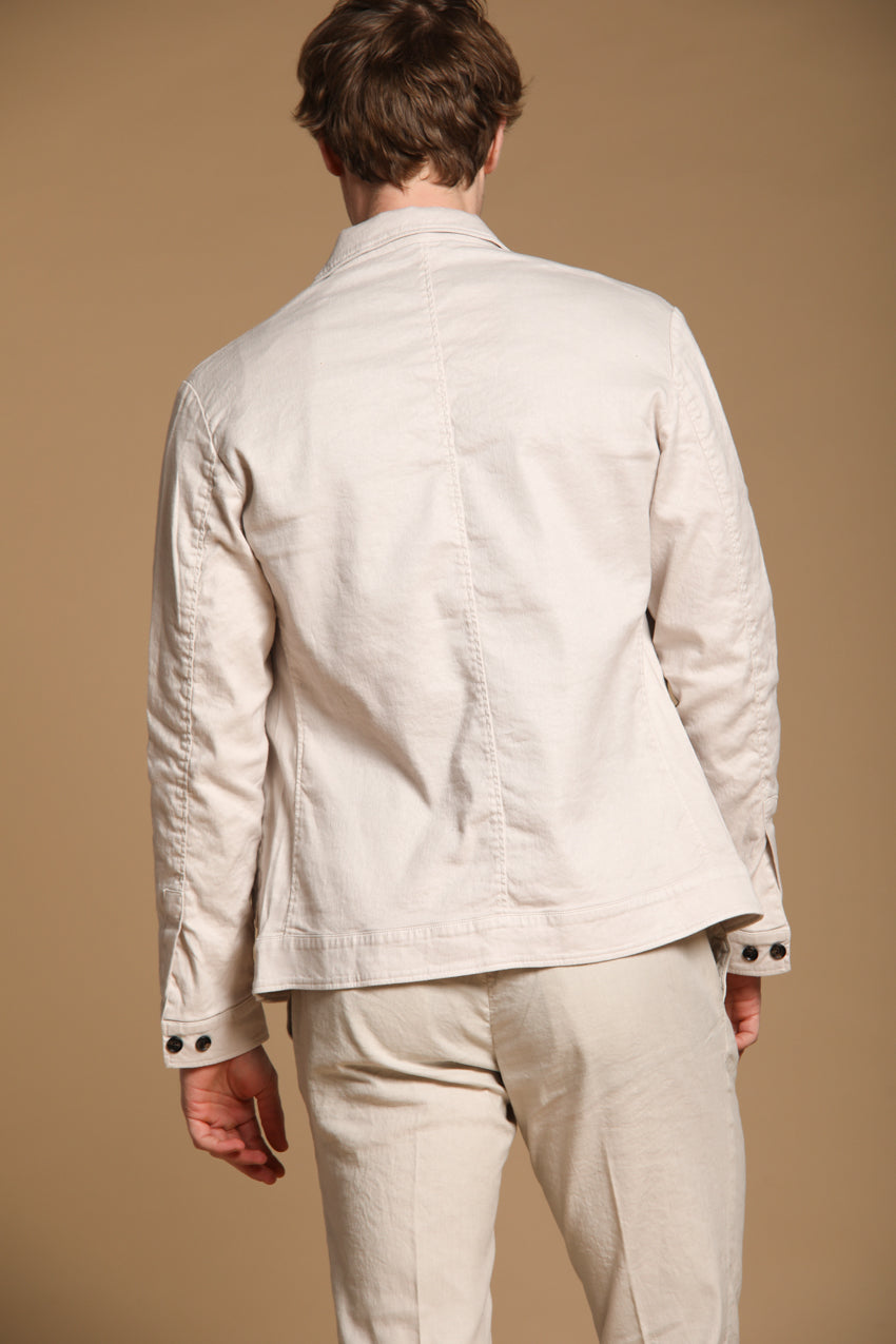 James Men's Overshirt in cotton linen blend twill