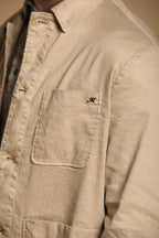 James overshirt uomo in twill di lino misto cotone