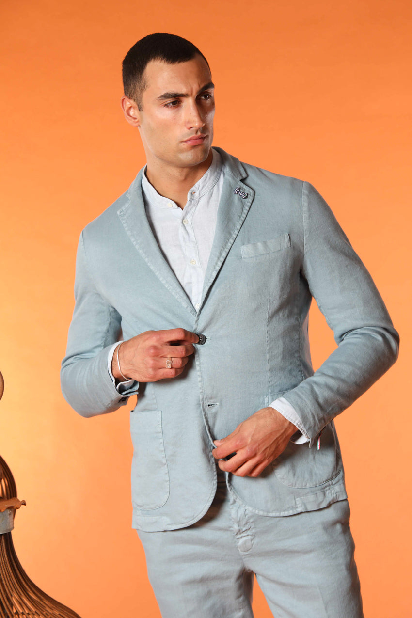 Da Vinci Summer blazer homme en twill de lin et coton 