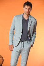 Da Vinci Summer blazer homme en twill de lin et coton 