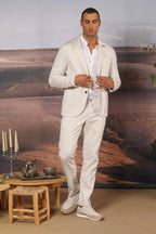 Da Vinci Summer Men's blazer in linen and cotton twill 