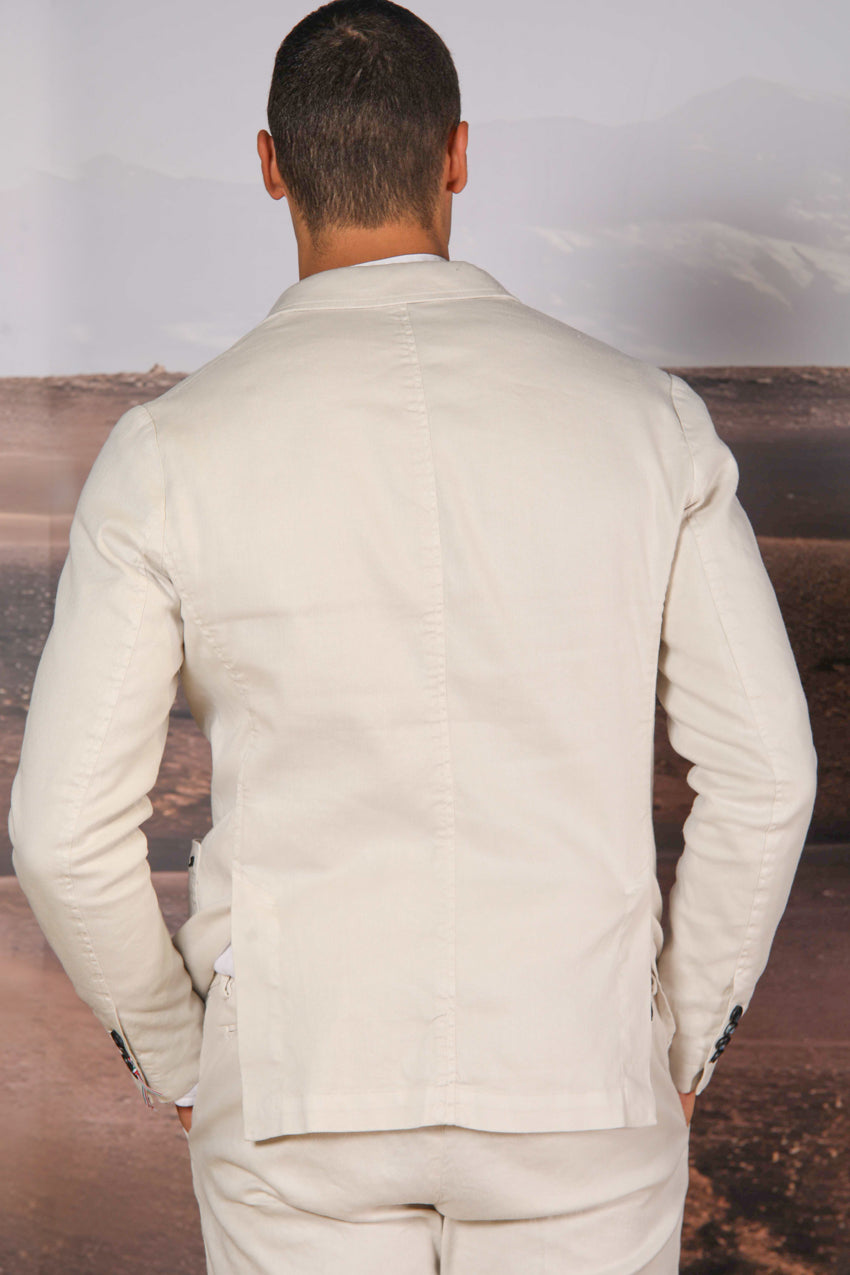 Da Vinci Summer Men's blazer in linen and cotton twill 