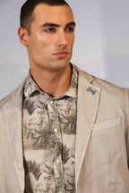 Da Vinci Summer blazer homme en twill de lin et coton 