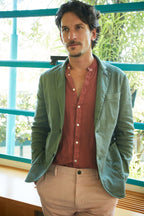 Da Vinci Summer blazer homme en twill de lin et coton