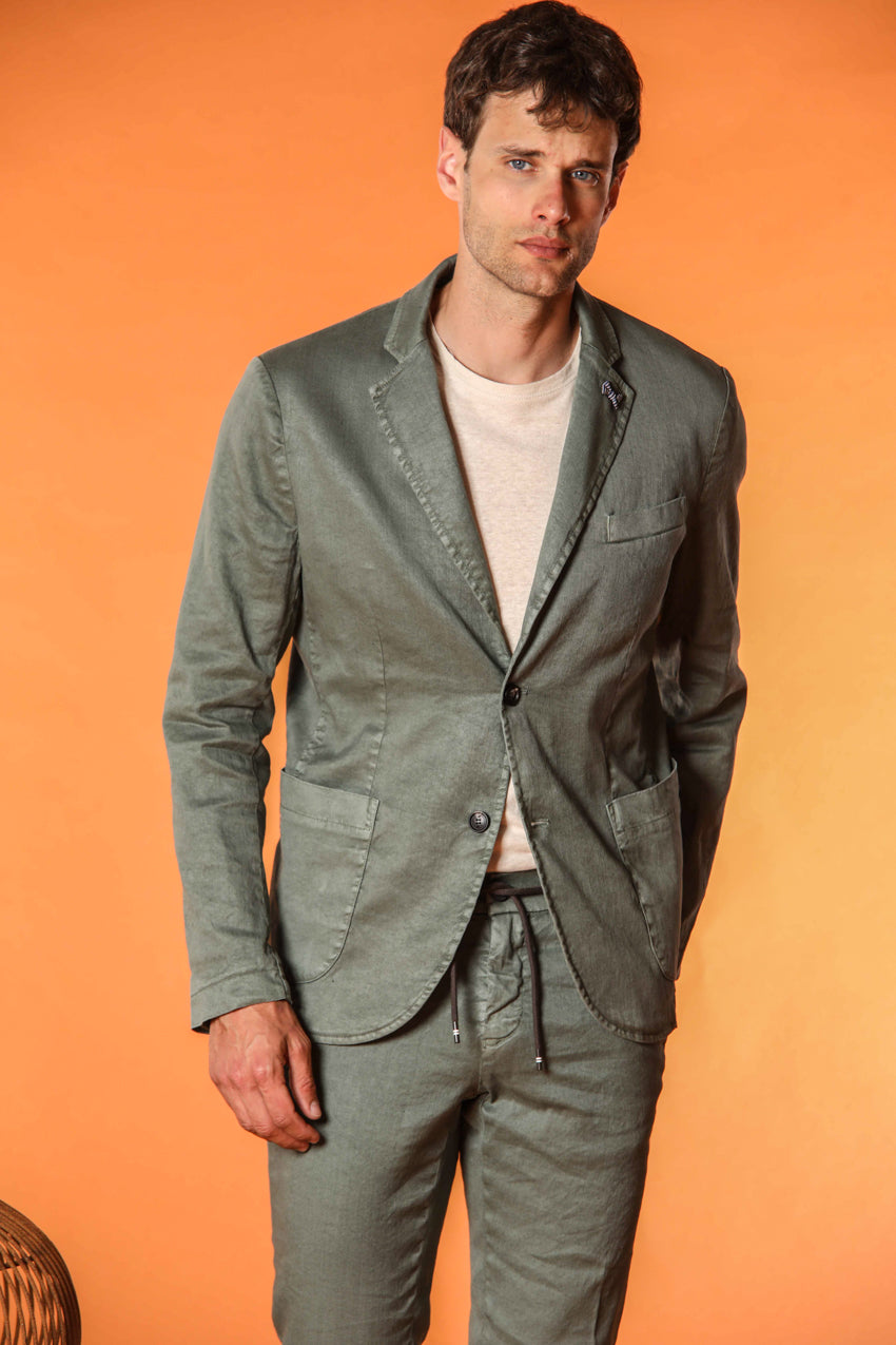 Da Vinci Summer blazer homme en twill de lin et coton