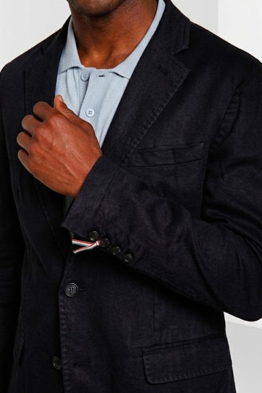 Da Vinci men's blazer in linen and cotton twill